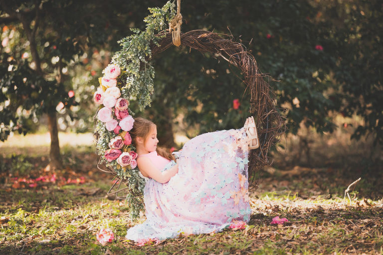 Floral Garden Swing