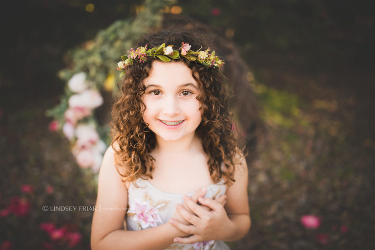 Floral Garden Swing Children Photography Mini Sessions in Gulf Breeze and Pensacola, FL